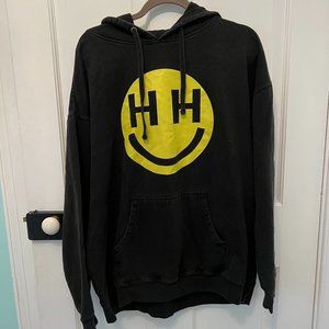 Miley Cyrus' Happy Hippie Oversized Black Hoodie | Size 2XL